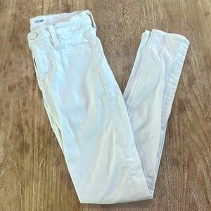 Hudson Midrise Nico Super Skinny White Jeans 24